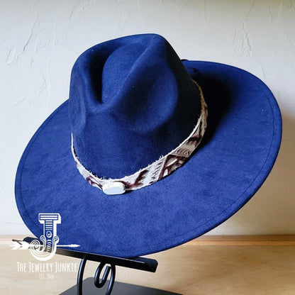 Gold Aztec Turq Slab Leather Band Choice Hat