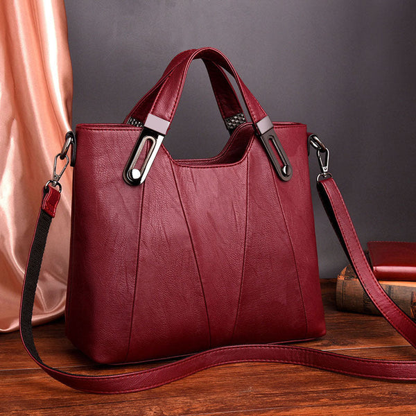 Soft Leather Large-capacity Handbag For Women