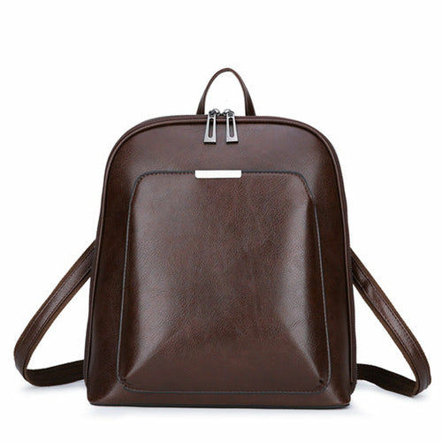 Waterproof Multifunctional Fashion Oil Wax Leather Backpack