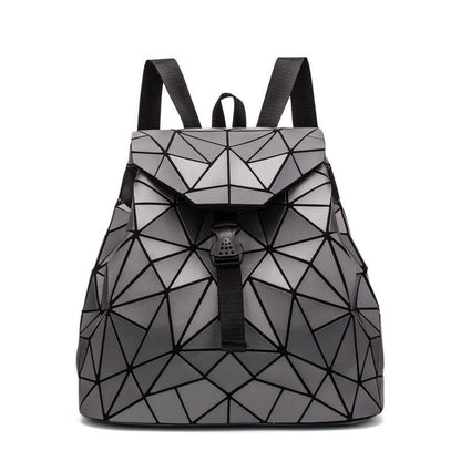 PU Leather Ladies Fashion Geometric Backpack
