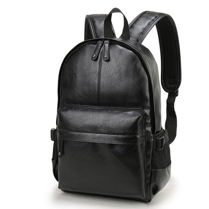 Casual Leather Waterproof Travel Backpack For Men