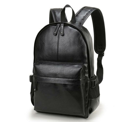 Casual Leather Waterproof Travel Backpack For Men