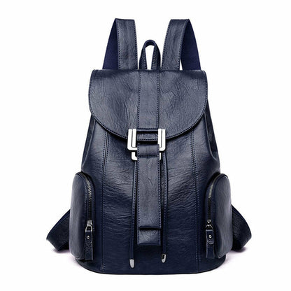 PU Leather European and American Style Ladies Backpack