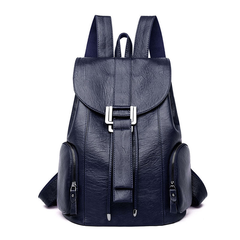 PU Leather European and American Style Ladies Backpack