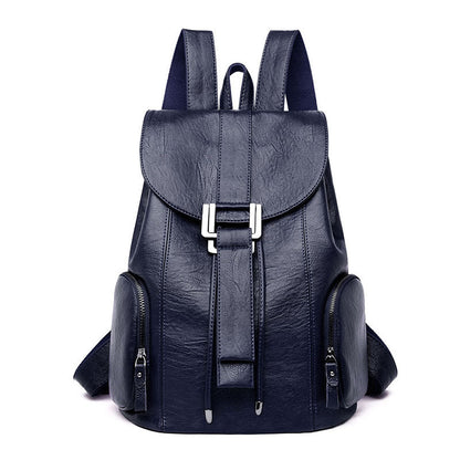 PU Leather European and American Style Ladies Backpack