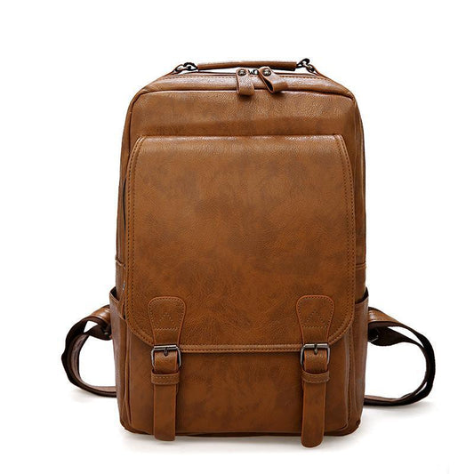 Elegant Casual PU Leather Backpack For Men