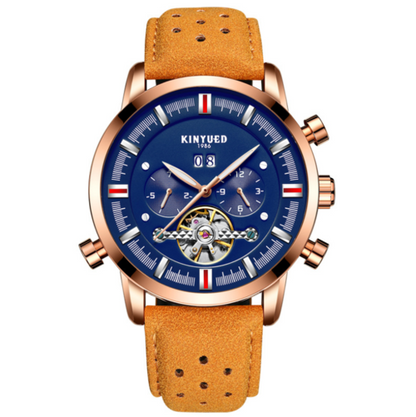 Leather Strap Watch With Large Dial For Men
