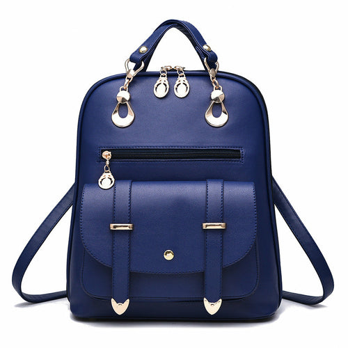 Women's Fashion PU Leather Dual-use Backpack