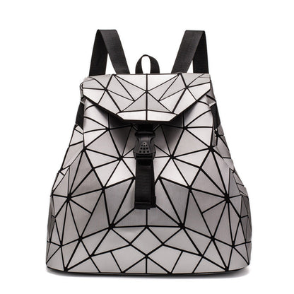 PU Leather Ladies Fashion Geometric Backpack