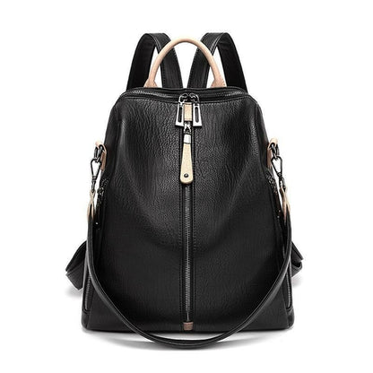 Two Pieces Anti-theft Soft Leather Wild Backpack