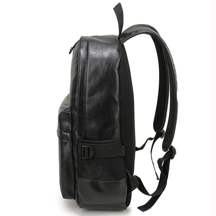 Casual Leather Waterproof Travel Backpack For Men