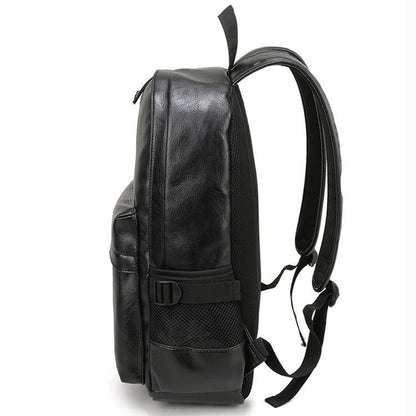 Casual Leather Waterproof Travel Backpack For Men