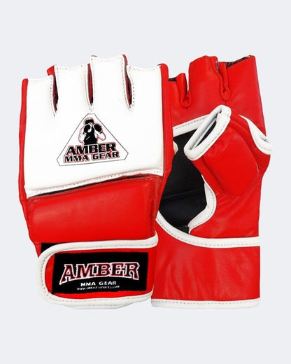 Amber Fight Gear Premium Leather MMA Amateur Competition Gloves: