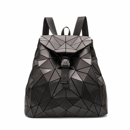 PU Leather Ladies Fashion Geometric Backpack