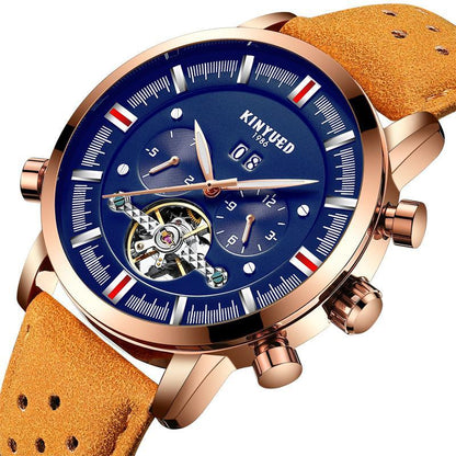 Leather Strap Watch With Large Dial For Men