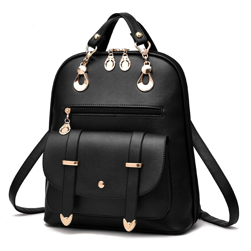 Women's Fashion PU Leather Dual-use Backpack