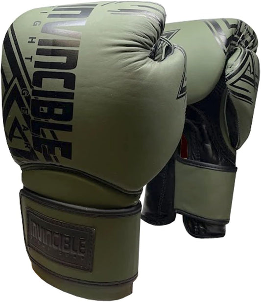 All Leather Pro Hybrid Boxing Gloves for Men & Women, Kickboxing, MMA,