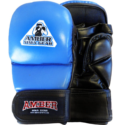 MMA Safety Training Gloves, Premium Leather, Shock Absorbing Foam,