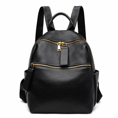 Women's All-Match Fashion Leather Small Backpack