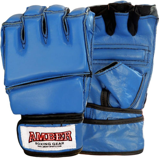 Amber Fight Gear Premium Grappling Gloves for MMA Leather, Enhanced