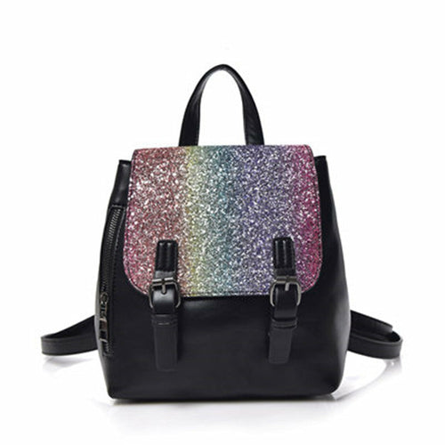 Women's PU Leather Sequined Backpack For Daily Life