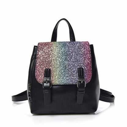 Women's PU Leather Sequined Backpack For Daily Life