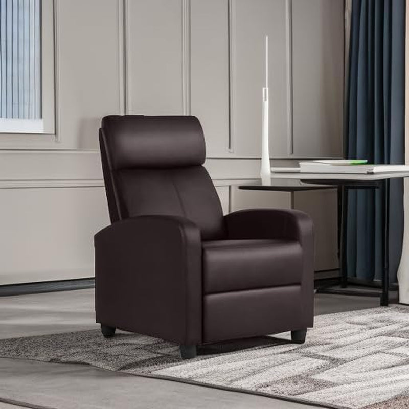 Recliner Chair Faux Leather Recliner Sofa Adjustable Modern Recliner