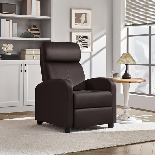 Recliner Chair Faux Leather Recliner Sofa Adjustable Modern Recliner