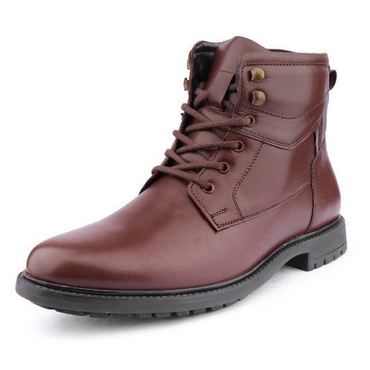 Handcrafted Italian Leather High Ankle Boots For Men (Size-UK-7)