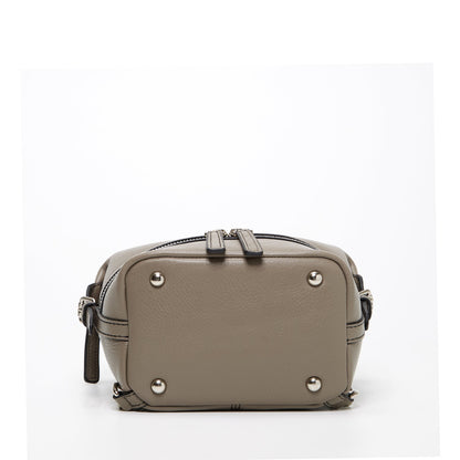 SUSU The Ashley Gray Leather Backpack Purse