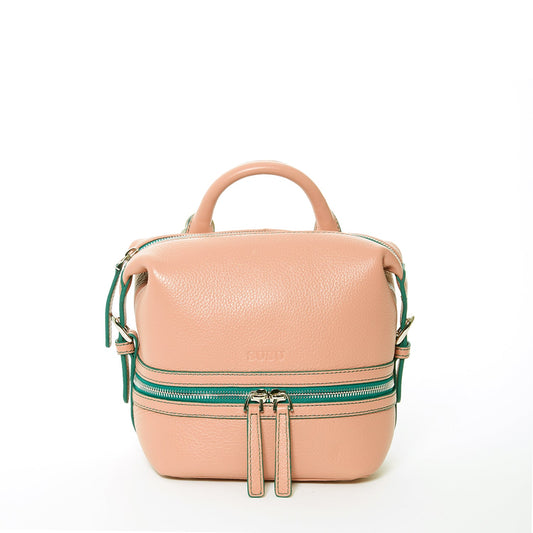 SUSU The Ashley Pink Leather Backpack Purse