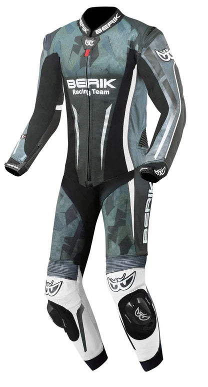 Berik Camo One Piece Cowhide Leather Motorcycle Suit