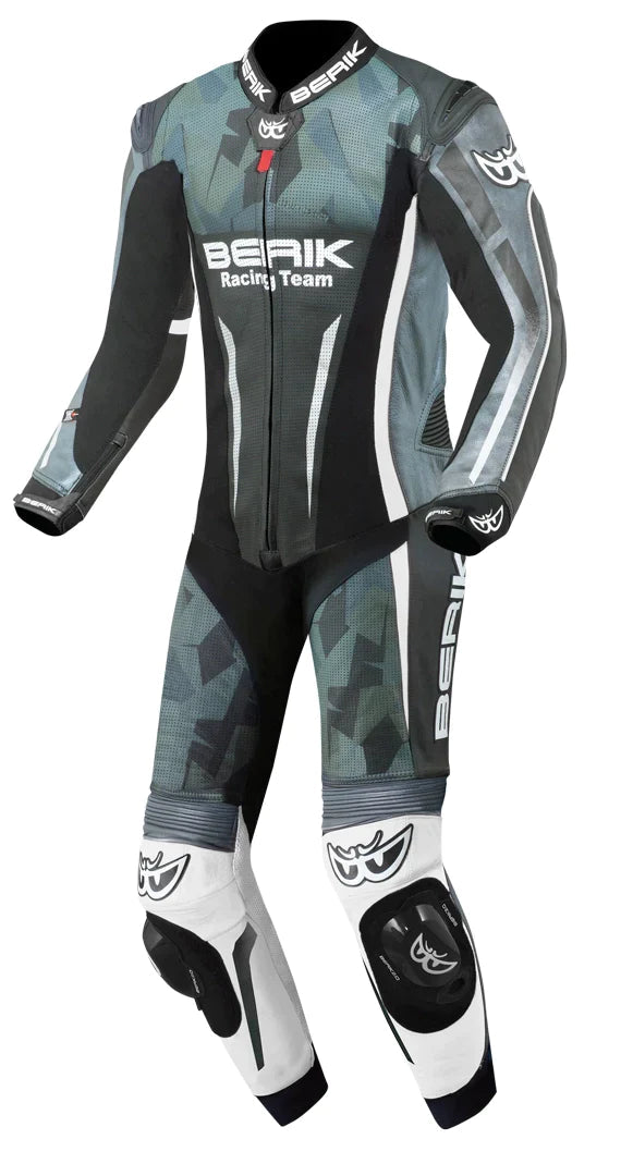 Berik Camo One Piece Cowhide Leather Motorcycle Suit