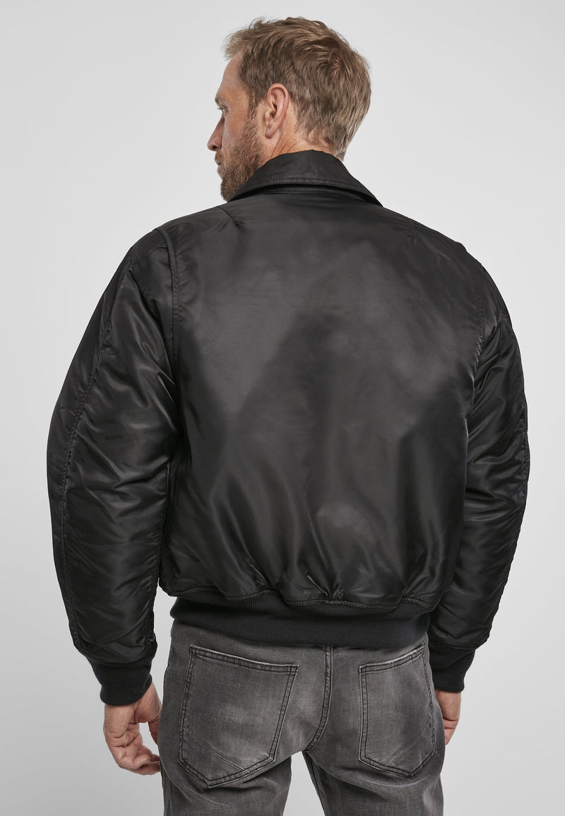 CWU Black Polyester Mens Leather Jacket