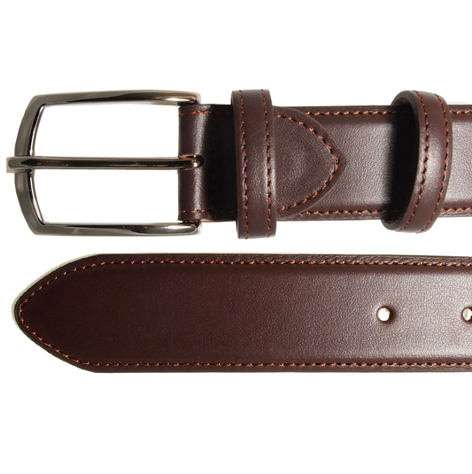 34 mm Sartorial Buffed Leather Belt Brown