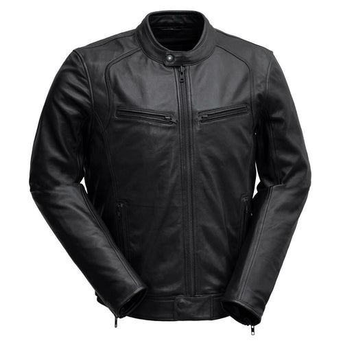 First MFG Co. Clark Mens Black Sheepskin Leather Jacket