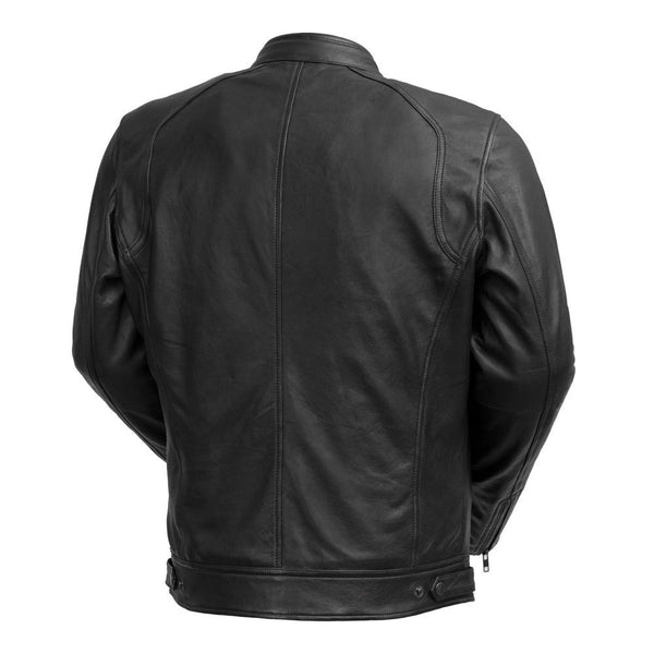 First MFG Co. Clark Mens Black Sheepskin Leather Jacket