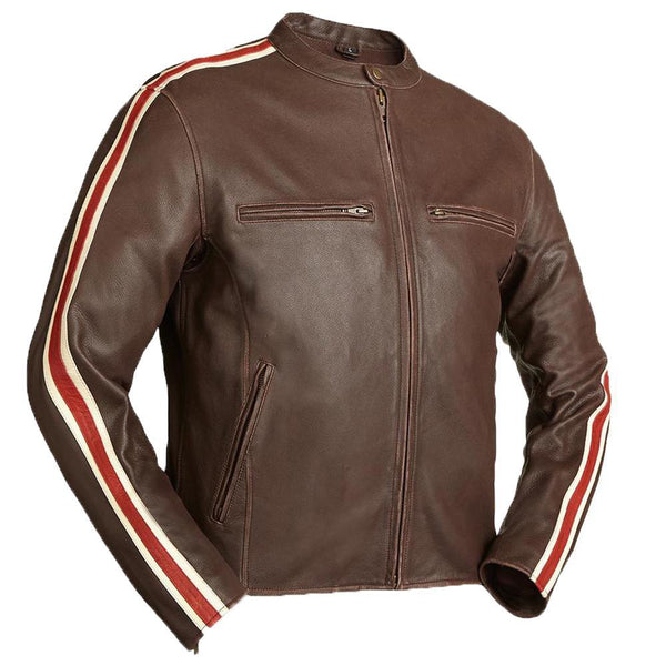 Crazy Range Mens Brown Real Leather Motorcycle Jacket