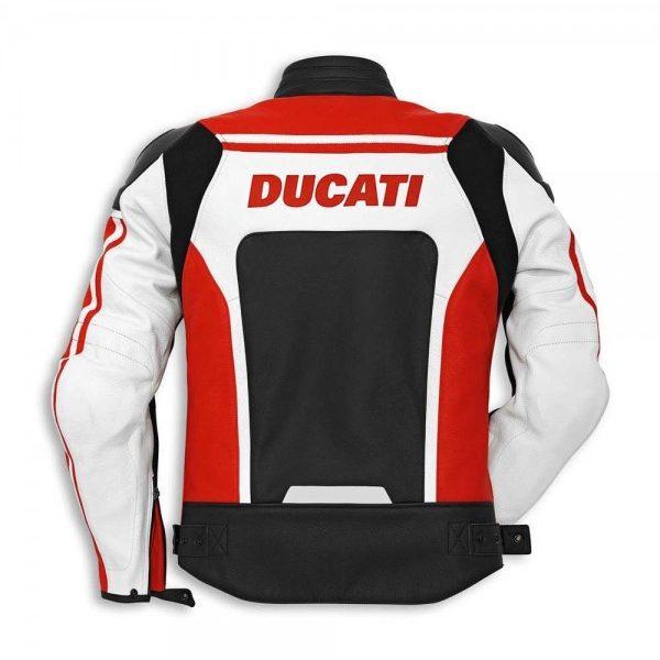 Ducati Corse Mens Style Cowhide Leather Motorcycle Jacket