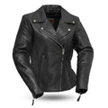 Allure Women's Motorcycle Cowhide Leather Jacket By First Manufacturing Co.