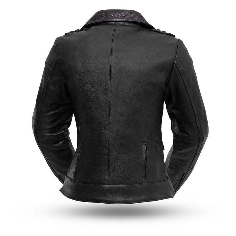 First Manufacturing Co. Malik Genuine Cowhide Women's Motorcycle Leather Jacket