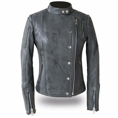 First Manufacturing Co. Warrior Princess Leather Motorcycle Jacket For Womens 