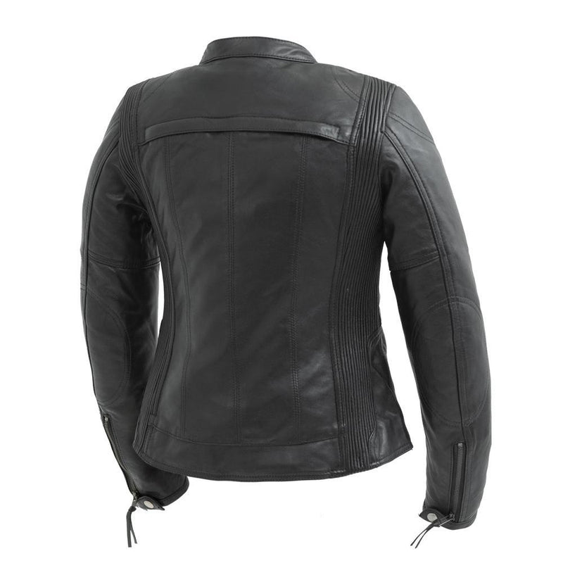 Supastar Ladies Cowhide Leather Motorcycle Jacket