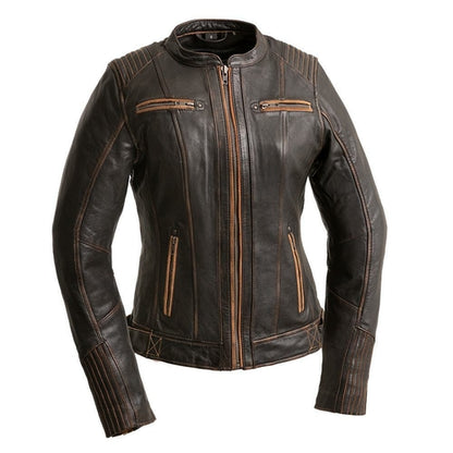 First Manufacturing Electra Ladies Motorcycle Leather Jacket
