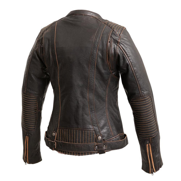 First Manufacturing Electra Ladies Motorcycle Leather Jacket