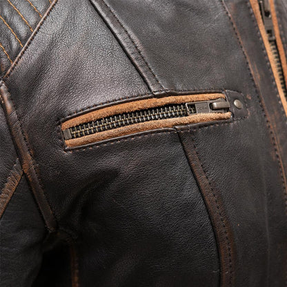 First Manufacturing Electra Ladies Motorcycle Leather Jacket