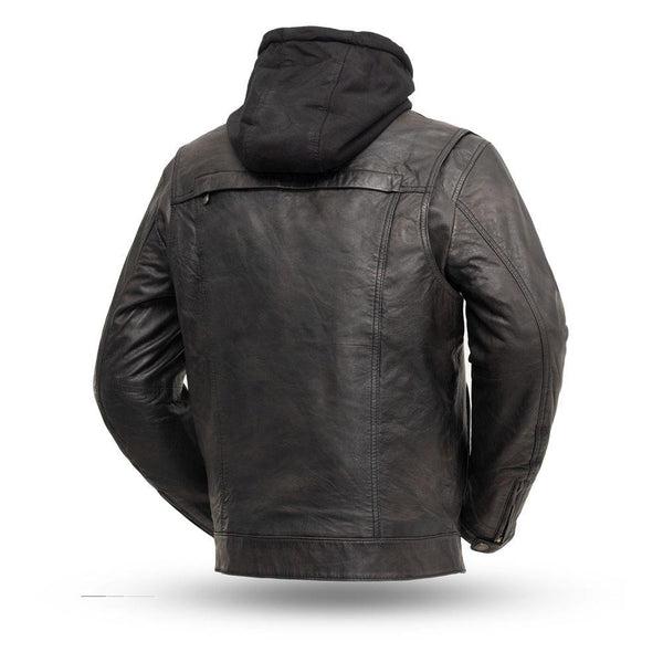 First MFG Co. Vendetta Mens Black Motorcycle Real Leather Jacket