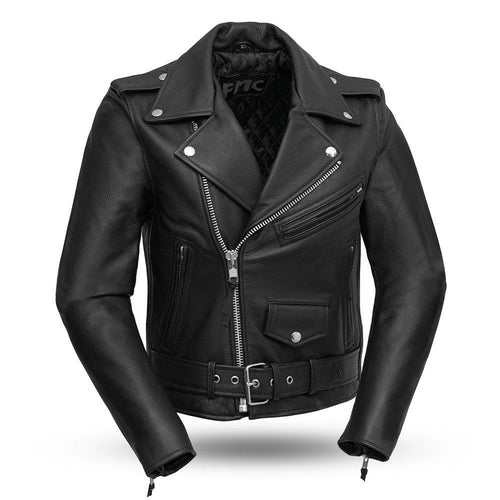 Bikerlicious Soft Cowhide Women's Motorcycle Leather Jacket by First MFG Co.