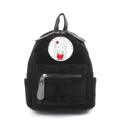 Micro Backpack in Faux Suede Leather