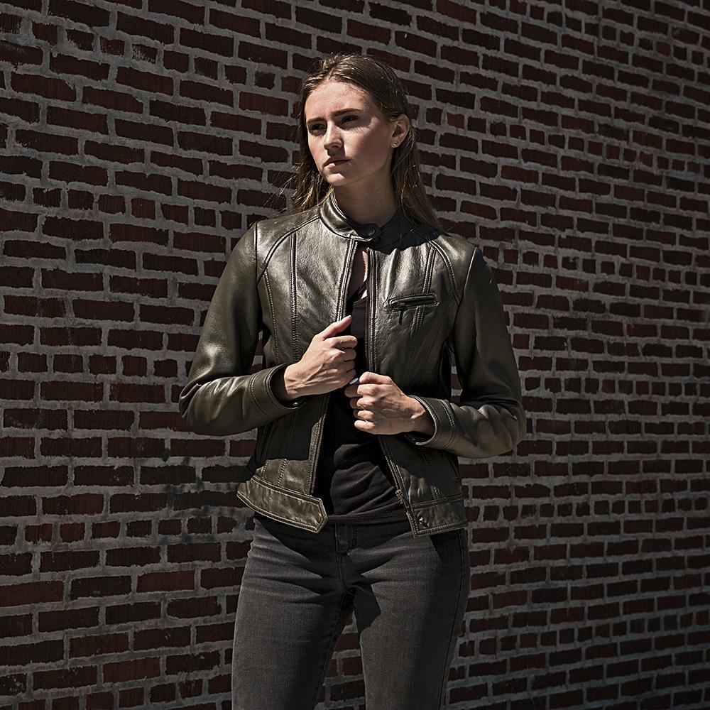 Whet Blu Favorite Womens Leather Lightweight Jacket